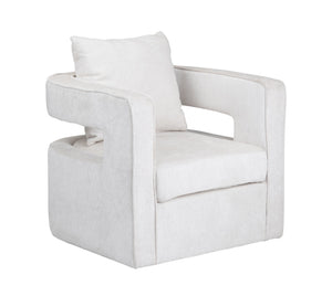 Crestview Collection Contemporary Accent Chair – Chic & Cozy Living Room Furniture With Plush Foam Comfort & Style White Polyester Cvfzr6154