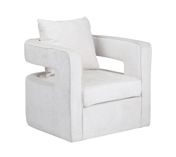Crestview Collection Contemporary Accent Chair – Chic & Cozy Living Room Furniture With Plush Foam Comfort & Style White Polyester Cvfzr6154