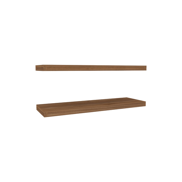 English Elm Floating Shelf Dallas Mahogany - Set of 2 Engineered Wood Wall Shelves 32" x 10.6" Sleek Space-Saving Decor B092P238706