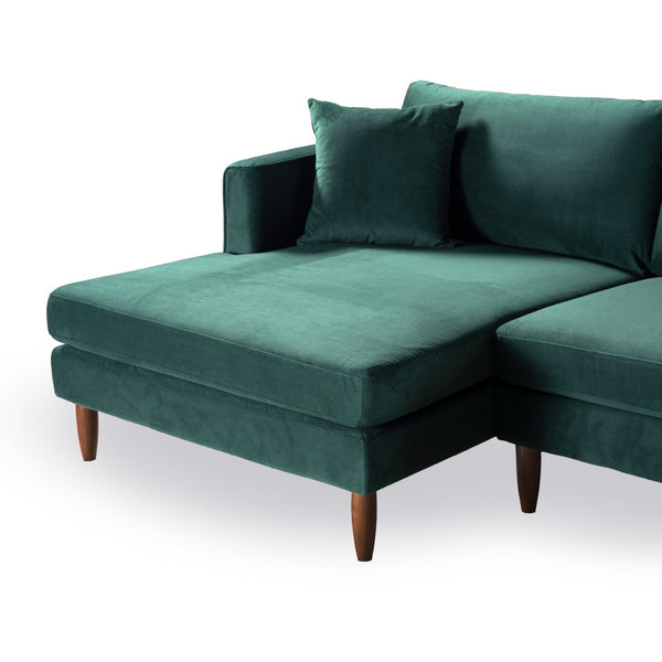 English Elm Blake Mid-century L-shaped Vegan Leather Sectional for Spacious Living Rooms B183S00186