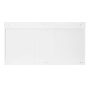 English Elm 55 Inch Wall Mount Medicine Cabinet Dual Mirrored Doors Soft Close Bathroom Vanity Storage N710P401337K