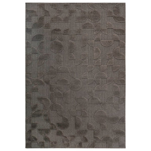 English Elm Step Collection Geometric High-low Pile Polypropylene Rug for Modern Bohemian Spaces B189P448796