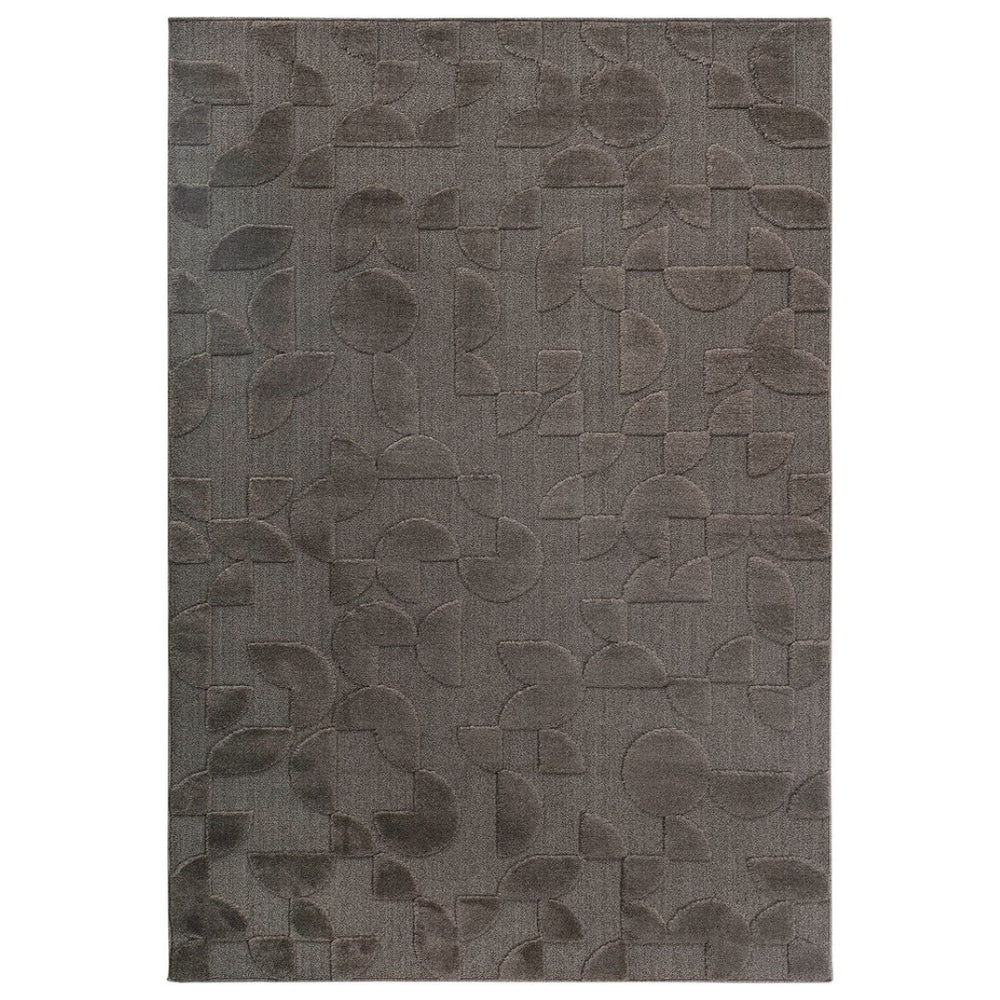 English Elm Step Collection Geometric Arch High-low Polypropylene Rug for Living Rooms B189P448793