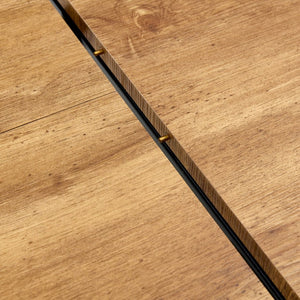 English Elm Table Modern Extendable Dining Set With 6 Comfortable Pu Chairs & Sturdy Metal Legs For Gatherings W1151S03935-GIGA