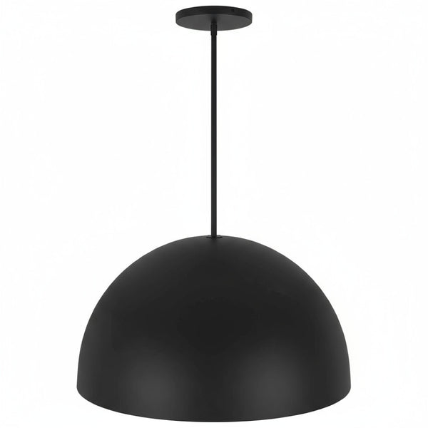 English Elm 24 Inch Matte Black Led Pendant with Etched Glass Diffuser for Dining or Kitchen B370P399378