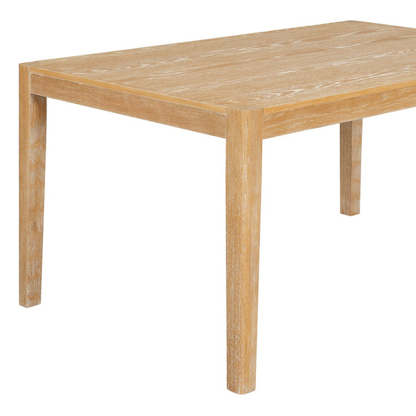 English Elm TREXM 7-Piece Retro Dining Table Set for 6 with Distressed Oak Veneer, Upholstered Comfort Chairs Natural ST000143AAN