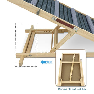 English Elm 2026 Adjustable Pet Ramp for Sofa Six Height Levels Grip Fabric Small Dogs W2641P460038