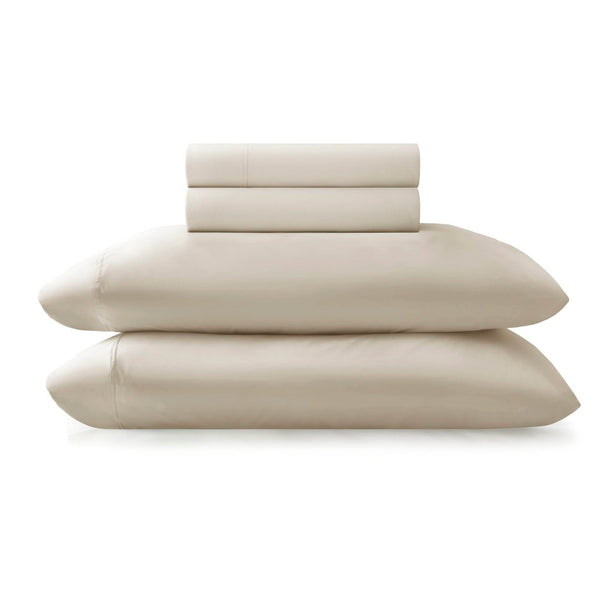 English Elm 4-piece Queen Nylon Spandex Sheet Set Moisture Wicking Stretch Fabric for Hot Sleepers Ivory B035P408285
