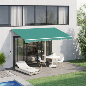 English Elm Outsunny 13' X 8' Retractable Awning - Durable Uv Protection Sunshade For Patios, Decks & Balconies W2225P174205-GIGA