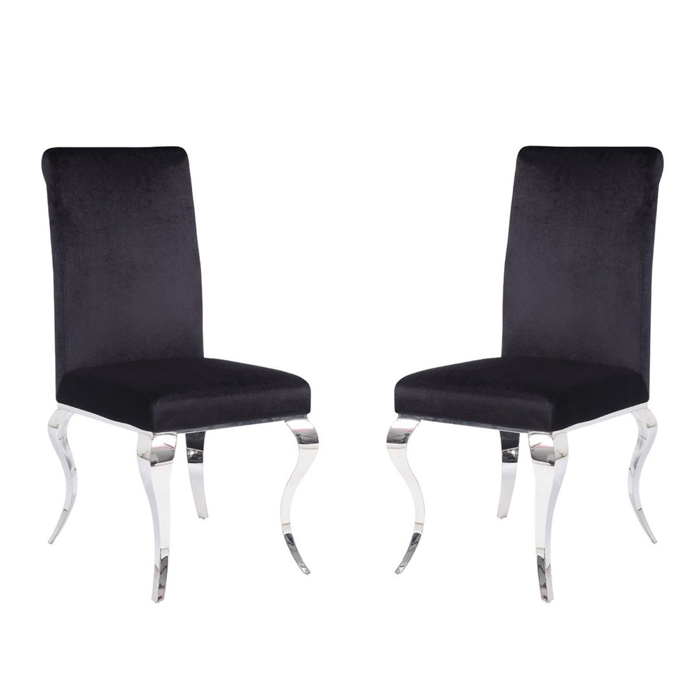 English Elm Set Of 2 Fabric Upholstered Side Chairs - Modern Elegance With Comfort And Versatile Décor Style B016P315187-GIGA