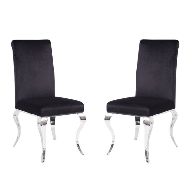 English Elm Set Of 2 Fabric Upholstered Side Chairs - Modern Elegance With Comfort And Versatile Décor Style B016P315187-GIGA