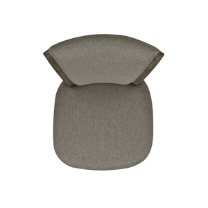 English Elm Jennifer Taylor Home - Henry 27" Armless Swivel Counter Height Bar Stool Heathered Linen Upholstered High Back Support Gray B2719P238374