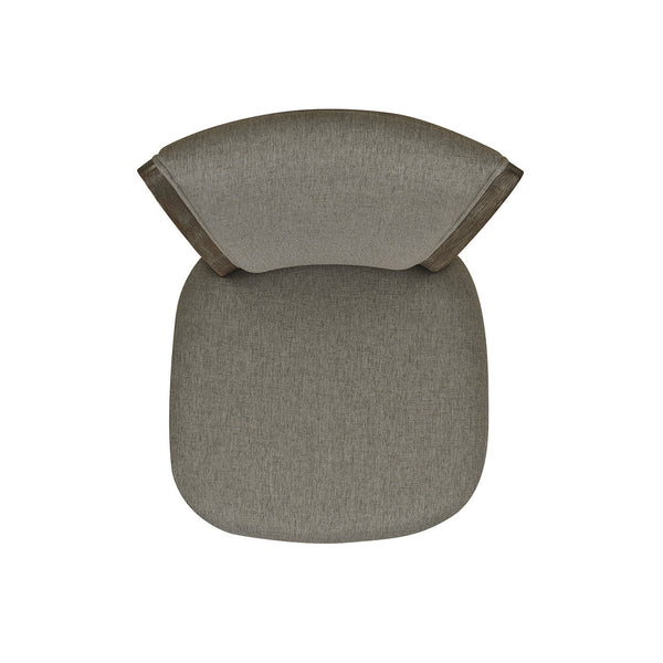 English Elm Jennifer Taylor Home - Henry 27" Armless Swivel Counter Height Bar Stool Heathered Linen Upholstered High Back Support Gray B2719P238374