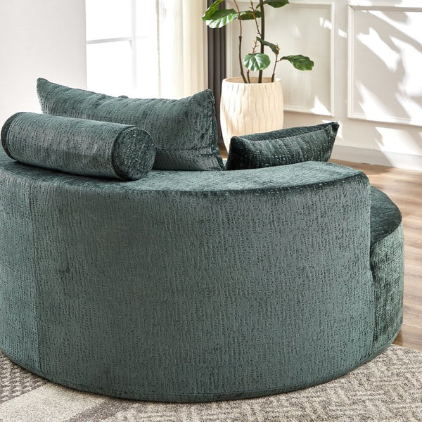 English Elm 55'l Chenille Sleeper Chair Spring Filled Plush Seat for Bedroom or Lounge W834P411071