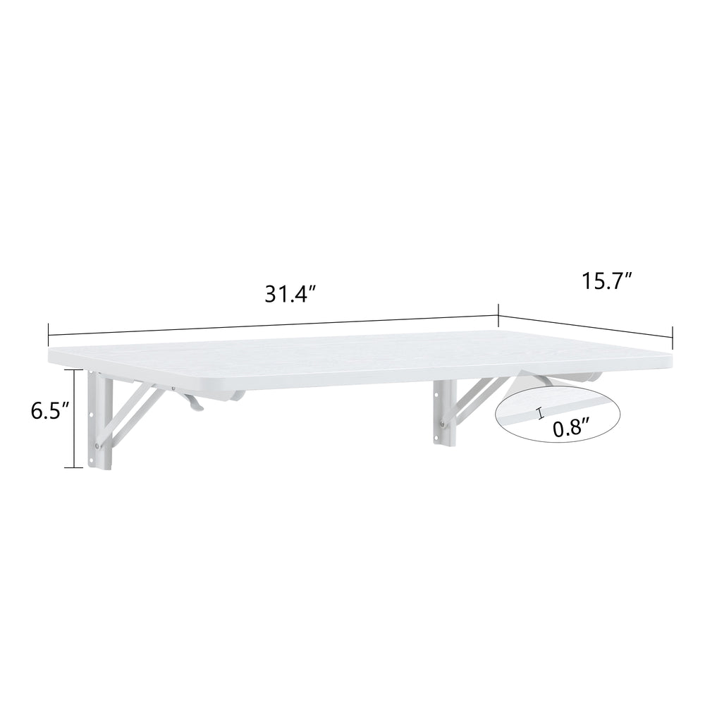 English Elm Laundry Room Folding Table - Space-Saving Wall-Mounted Workbench For Home, Office & Garage Use! W3226P325708