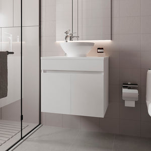 English Elm Colville Floating Wall Mount Vanity Cabinet Matte Finish Modern Bathroom Storage White B092P439915