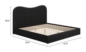 Zuo Modern Sele King Bed - Stylish Modern Design With High-quality Materials For A Chic Contemporary Bedroom Black 100% Polyester,Rubberwood,Mdf,Plywood,100% Polypropylene 110712-zuo-modern
