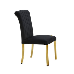 English Elm Contemporary Northall Arm Chair with Sleek Upholstery and Minimalist Profile for Modern Dining Spaces Black,Gold 26 L x 19 W x 17 H B2741P404863