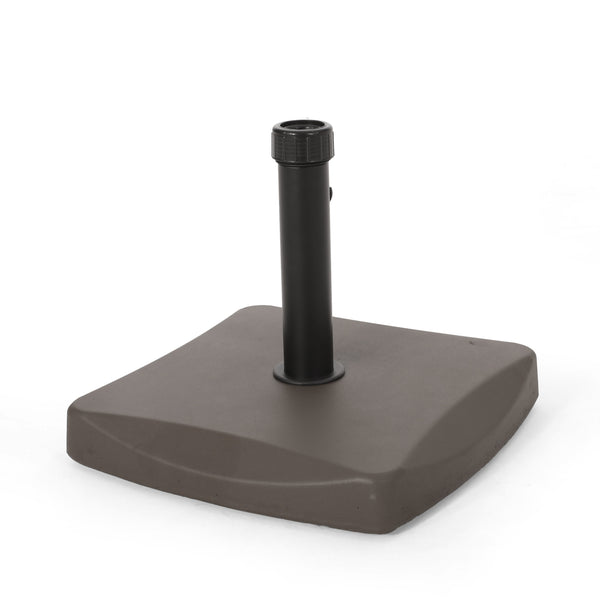 English Elm Christopher Knight Home® - UM-HOLDER Square 55 lbs Brown Concrete Base - Heavy-Duty 24x22x4 in Patio Umbrella Stand, Stable & Durable 54755.00BRN