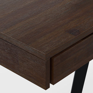 English Elm Lowry - Industrial-Style Desk In Distressed Hickory Brown With Metal Accents & Ample Storage Space B136P158878