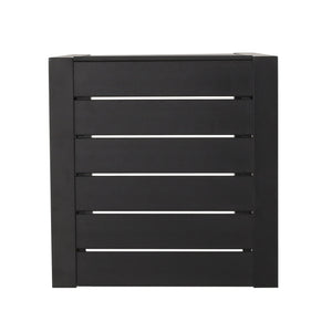 English Elm Christopher Knight Home® - CAPE C-shaped Aluminum Outdoor Side Table for Patio & Poolside — Lightweight, Weather-Resistant Design Black 59990.00BLK