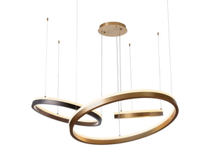 Sunpan Saphira Chandelier - Modern Elegance With Versatile Circular Lights In Bronze & Gold Finishes Gold Acrylic ,Aluminum 111623