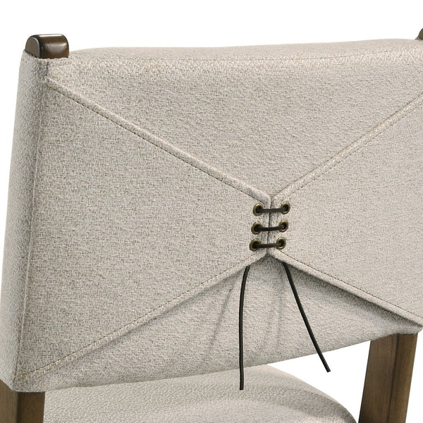 English Elm Crispin Textured Upholstered Counter Chairs Set of 2 – Tan Fabric, Brown Wood Frame, Padded Comfort (2) B062P375507