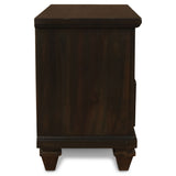 English Elm Nikol Walnut 2-Drawer Nightstand With Tapered Feets