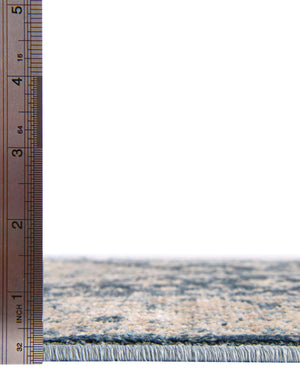 Unique Loom Newport Rosecliff Machine Made Border Rug Navy Blue, Ivory/Light Blue 7' 10" x 10' 2"