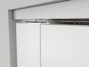 English Elm 30 in Matte Mdf Bi-fold Door with Frosted Glass Panels Hardware and Handle Included B2763P483202