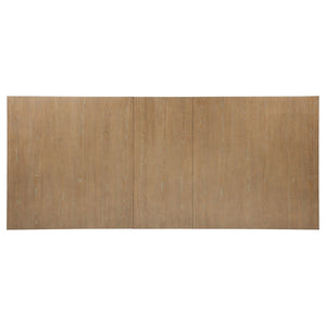 English Elm Fremont Trestle Rectangular Dining Table with Distressed Hardwood and Extension Leaf B062S00831