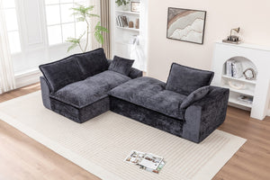 English Elm 103" Cloud Sectional Couch - Modern L-Shape Chaise Sofa With Compressed Memory Foam & No Assembly! W1170S00042