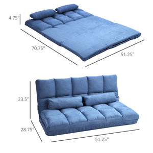 English Elm Homcom Versatile Convertible Sofa Chair Bed, Adjustable Lounge With 2 Pillows For Small Spaces W2225P217472