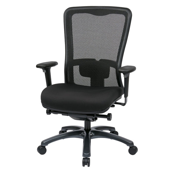 OSP Home Furnishings Progrid Ergonomic Mesh High Back Office Chair with Lumbar Support and Padded Seat 97720-30
