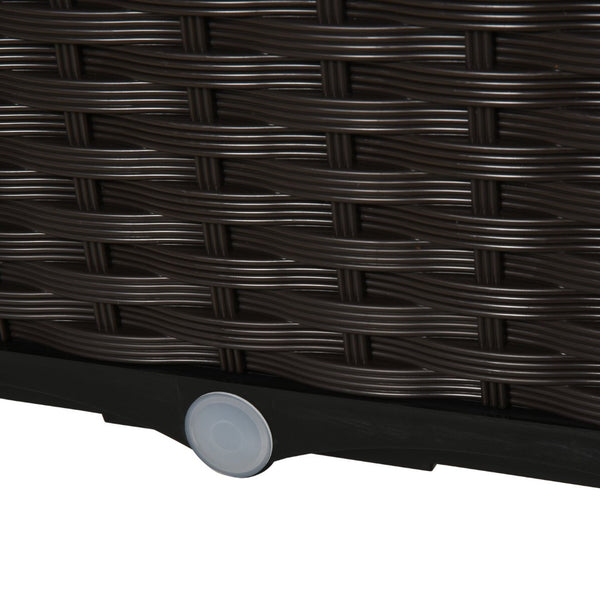 English Elm Outsunny Versatile Raised Garden Bed With Legs - Self-Watering Rattan Planter For Space-Saving Growth W2225P175539-GIGA