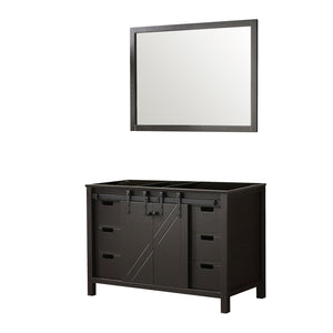 English Elm Brown Bath Vanity Set With Mirror - Elegant 48" Wood Design, Ample Storage & Easy Installation B2731S00528