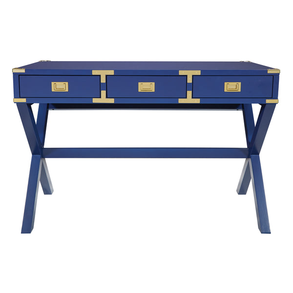 OSP Home Furnishings Wellington 46" Desk with Power Blue