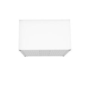 English Elm Rolling Metal Garage Cabinet with Locking Doors Diamond Texture Industrial Storage White B365P398223