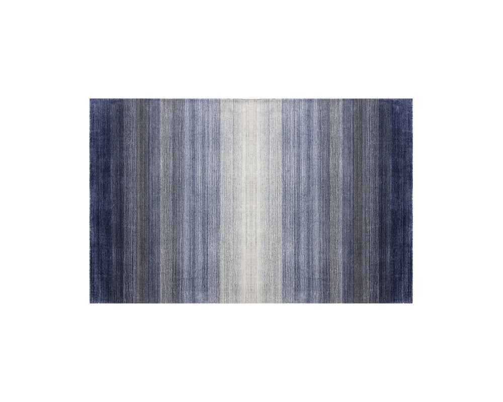 Sunpan Lagos Hand-Loomed Wool-Blend Rug - Artisan-Crafted Ombre Design for a Stunning Home Transformation Blue