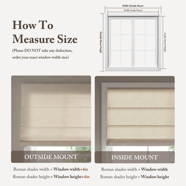 English Elm 1PC Cordless Roman Blind 33x64" Galen Matte Blackout Fabric, 100% Polyester, Energy Saving Ivory 5.96 L x 9.25 W x 8.07 H B035P341206