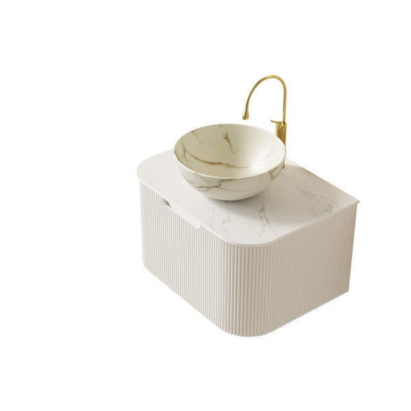 English Elm Dina Floating Bathroom Vanity with Sintered Stone Top and Crystal Glass Basin W2615S00717