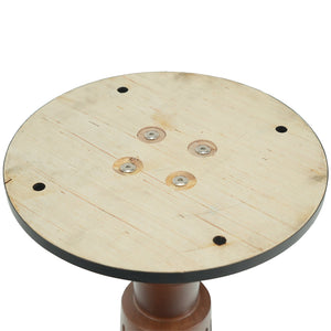 English Elm Modern Round Dining Table, 33.5" Glass Top With Stylish Wooden Legs & Gold Base For Compact Spaces W1535S00571
