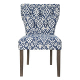 OSP Home Furnishings Andrew Dining Chair  Navy Ikat