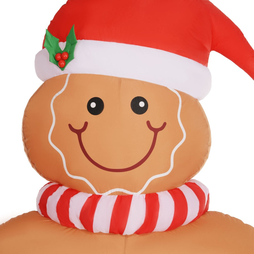 English Elm Outsunny 9.2' Inflatable Gingerbread Man Arch With Led Lights - Whimsical Outdoor Christmas Decor W2225P249973-GIGA