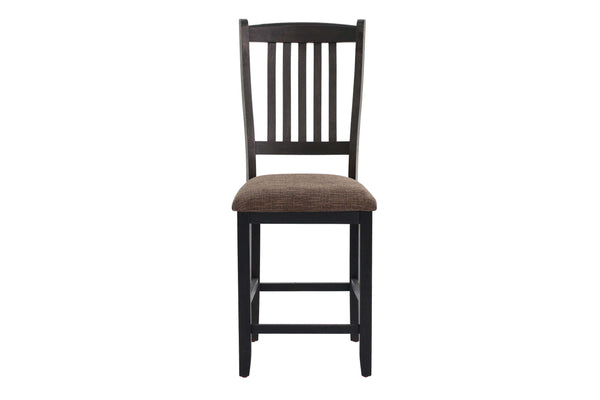 English Elm HIGH Chair Rustic Black Fabric & Wood High Chair 18"x23"x42"H, 24" Seat Height, Stylish Durable Seating B089112915