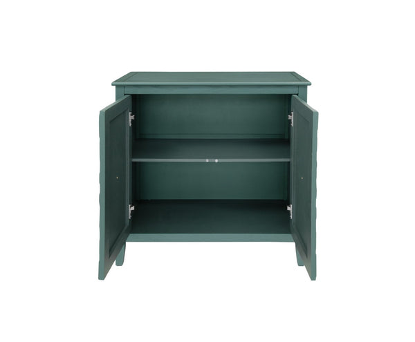 English Elm Geometric Diamond Embossed Sideboard Cabinet Matte Vintage Mdf Entryway Storage Green W688P364740