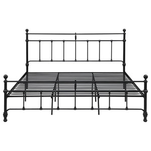 English Elm Durango Matte Black Metal King Bed with Scrollwork Headboard for Rustic Bedrooms B062P447945