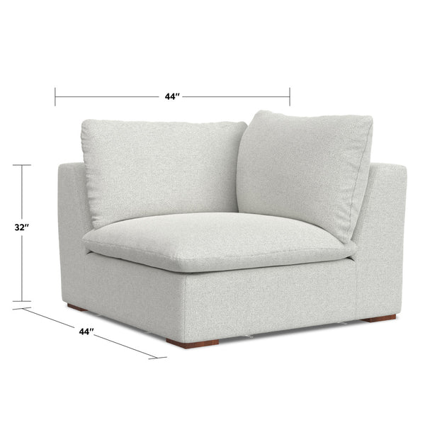 English Elm Jasmine Corner Sofa Module - Plush, Versatile Seating In Cloud Grey With Family-Friendly Comfort B136P199200