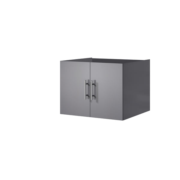 English Elm Dark Grey Bath Vanity - Compact 24" W X 22" D, Solid Wood Frame With Soft-Close Hardware & Storage B2731P258552