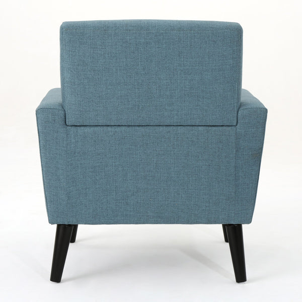 English Elm Christopher Knight Home® - CLUB Vintage-Inspired Fabric Club Chair with Nailhead Trim & Scroll Arms, Birch Legs, Contemporary Comfort Blue 31.5 L x 27.75 W x 18.5 H 60848.00BLU